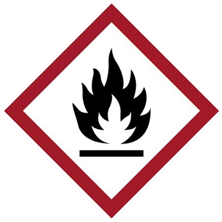 Brady GHS Flame Pictogram, 20x20mm, Self Adhesive Vinyl