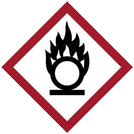 Brady GHS Flame Over Circle Pictogram, 50x50mm, Self Adhesive Vinyl