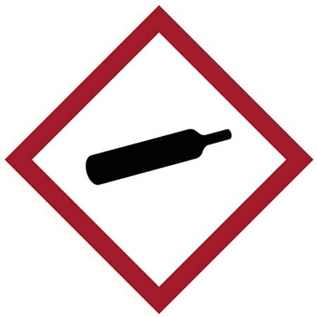 Brady GHS Gas Cylinder Pictogram, 50x50mm, Self Adhesive Vinyl