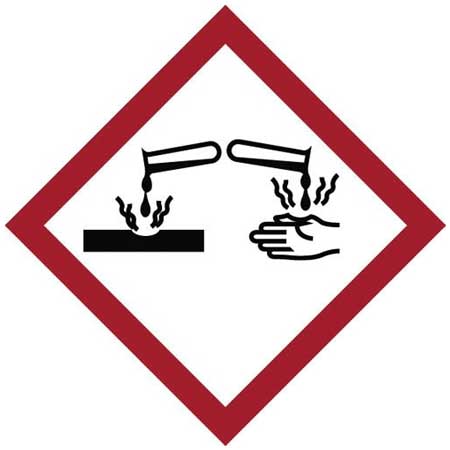 Brady GHS Corrosion Pictogram, 20x20mm, Self Adhesive Vinyl
