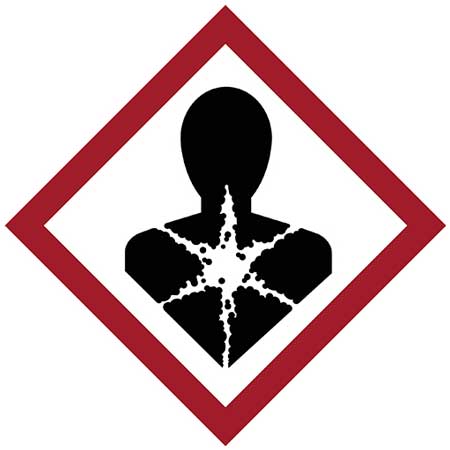 Brady GHS Health Hazard Pictogram, 20x20mm, Self Adhesive Vinyl