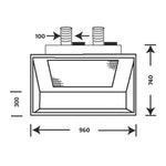 BenchVent Hood Mounted Ducted Fume Cabinet (Hood ID 960 x 660 x 620) BV930H-D