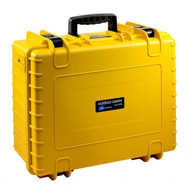 B&W Outdoor Case Type 6000 Yellow with SI 6000/Y/SI (OD 510x420x215mm)