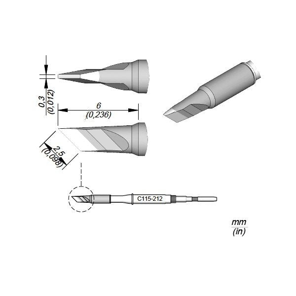 JBC Cartridge Knife 2.5x0.3 S1