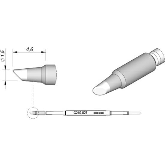JBC Cartridge Bevel Ã˜ 1,5 
