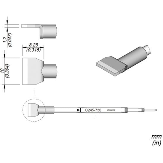 JBC 10mm Especial Rework Blade Cartridge
