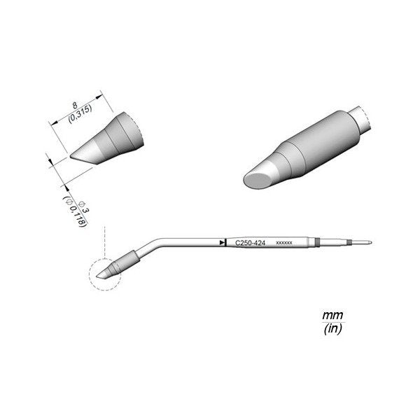 JBC Cartridge Bevel Ã˜3