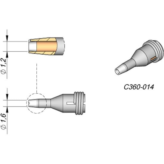 JBC 1.6mm Pad Cleaning Tip for DS Iron