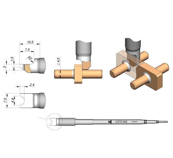JBC Cartridge Pin / Connector Ã˜ 4,8