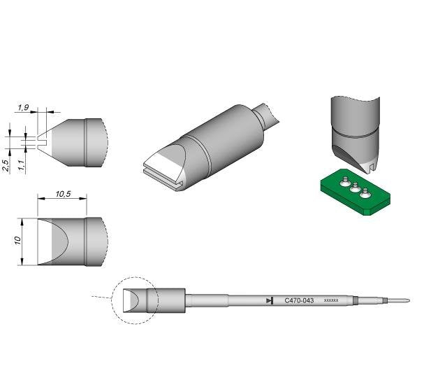 JBC Cartridge Groove 1,1 x 10