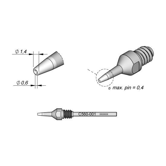JBC 1.4x0.6mm Standard Life Tip