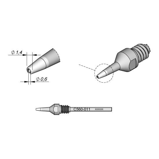 JBC 1.4 x 0.6mm Pad Cleaning Tip