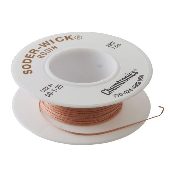 Soder-Wick Desolder Braid 0.8mm-25ft (50-1-25)