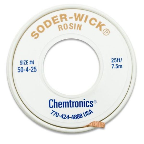 Soder-Wick Rosin Flux Desolder Braid 2.8mm-25ft (50-4-25)