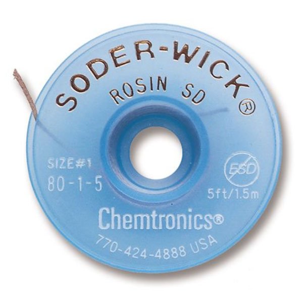 Soder-Wick Rosin Flux Desolder Braide 0.8mm-5ft (80-1-5)