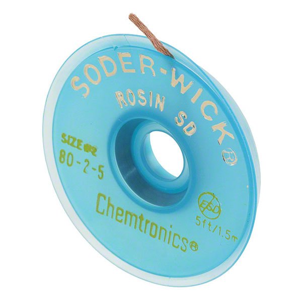 Soder-Wick Rosin Flux Desolder Braid 1.5mm-5ft (80-2-5)