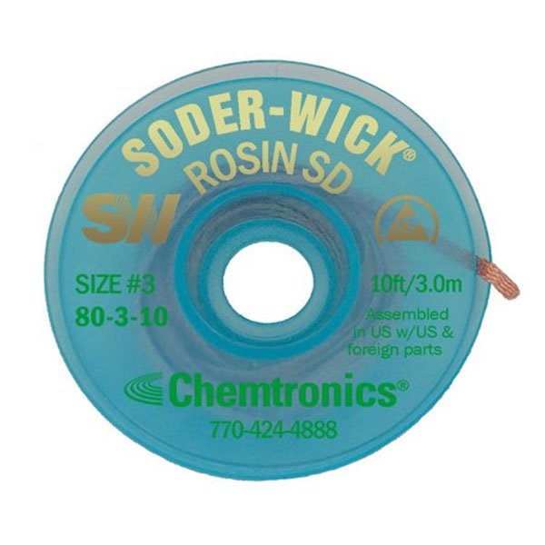 Soder-Wick Rosin Flux Desolder Braid 2mm-10ft (80-3-10)