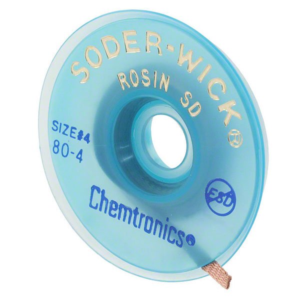 Soder-Wick Rosin Flux Desolder Braid 2.8mm-10ft (80-4-10)