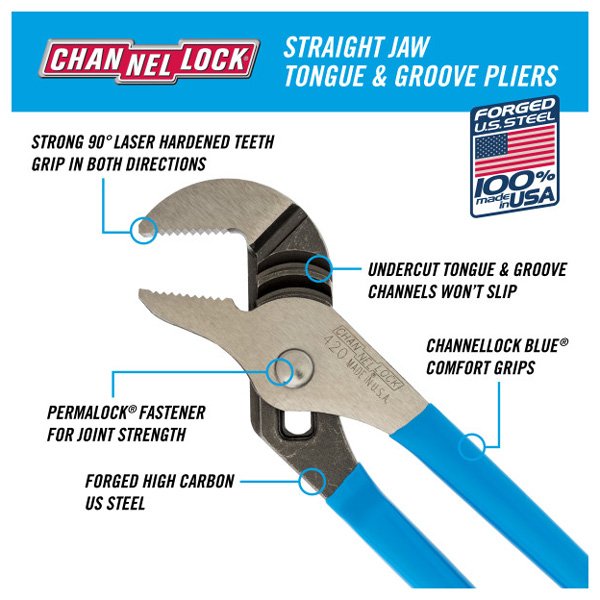 Channellock 420 Straight Jaw 241mm Tongue & Groove Pliers