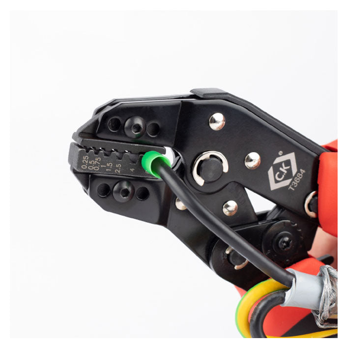 C.K Ratchet Crimping Pliers For Bootlace Ferrules 0.25 - 6mm