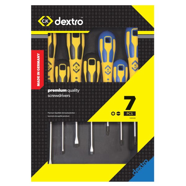 CK Dextro Screwdriver Slotted & PZD, 7 Piece