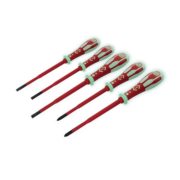 CK DextroVDE GLO Slim Screwdriver Set of 5 Slotted & PZ