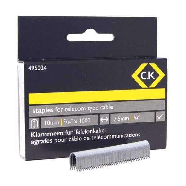 CK Telecom Staples - Half Round 4.8 x 10mm