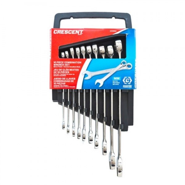Crescent 10 Piece 12 Point Metric Combination Wrench Set