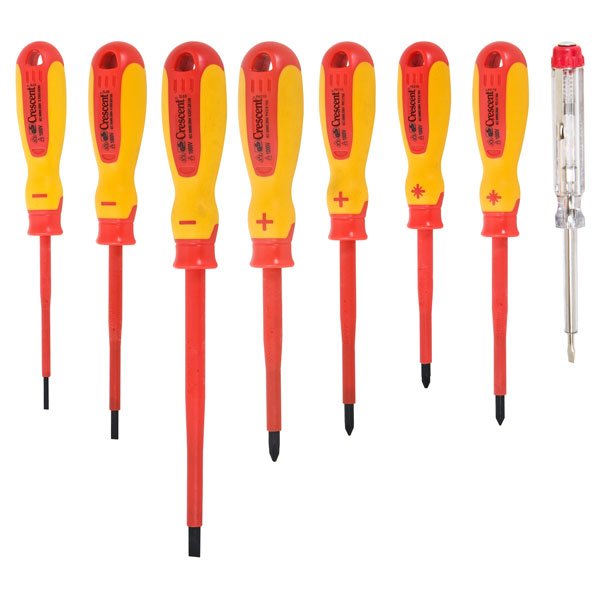 Crescent 8 Piece 1000V Electricians Insulated Electrical Screwdriver Set