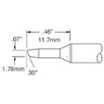 Metcal Cartridge Bevel 1.78mm (0.07 In) 30DEG