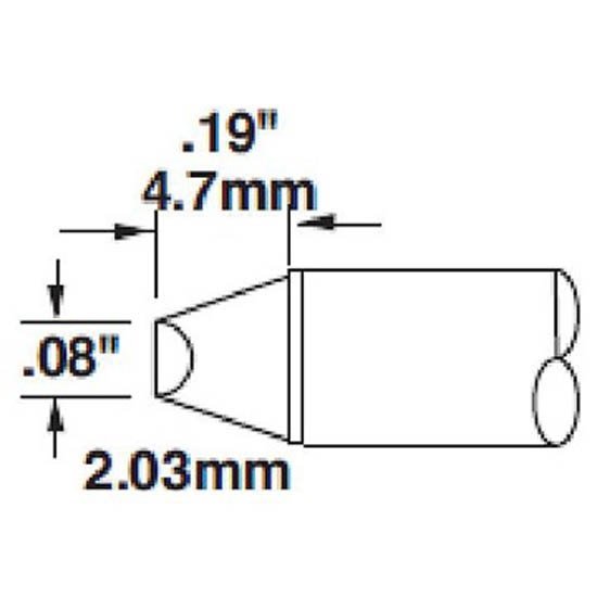 Metcal Cartridge Bevel 2mm 45 Deg