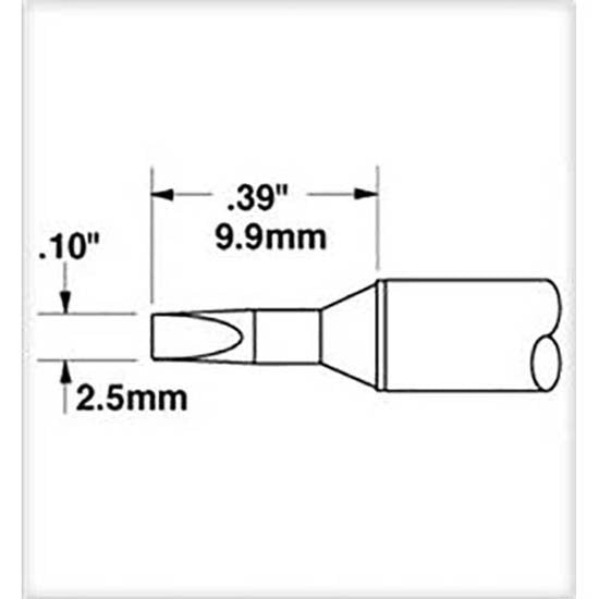 Metcal Cartridge Chisel 2.5mm X 10mm Lg 30Deg