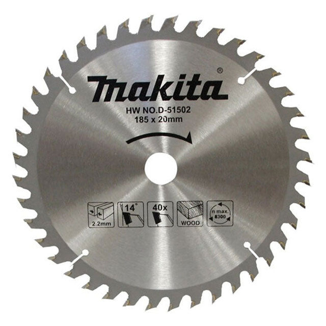 Makita TCT Saw Blade Economy 185mm X 20mm X 40