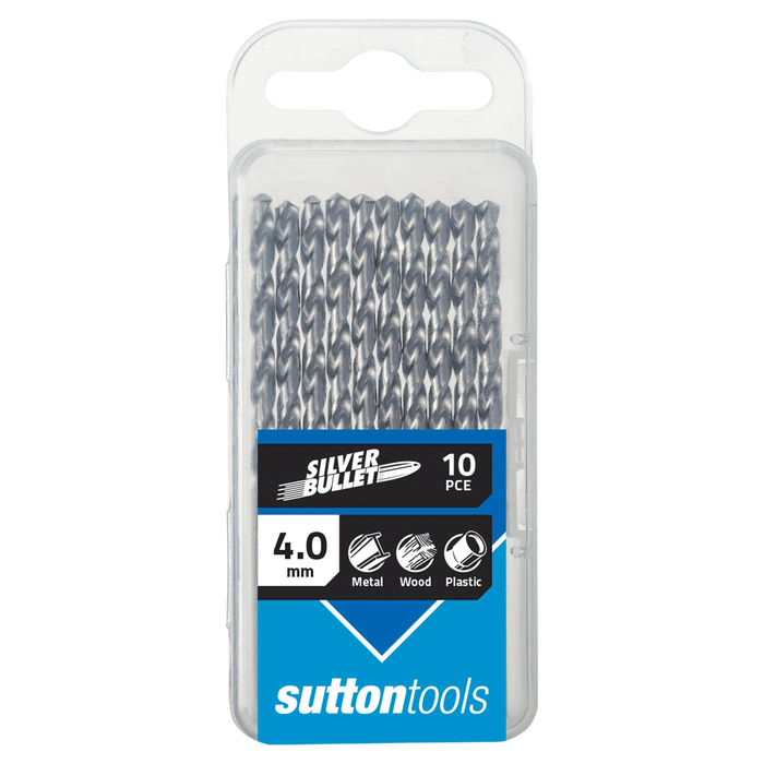 Sutton D104 4.0mm Jobber Drill Bits, Bulk Pack of 10