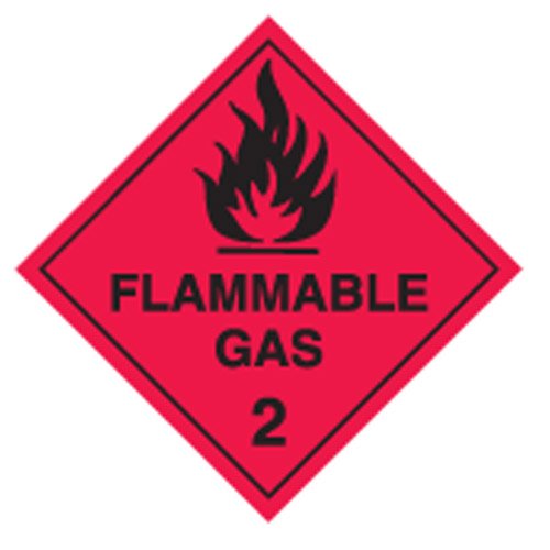 Brady Dangerous Goods Signs - Flammable Gas 2, H250 x W250mm