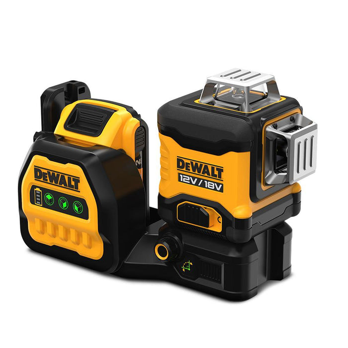 Dewalt 12V/18V XR 3 x 360° Multi-Voltage Green Cross Line Laser Kit