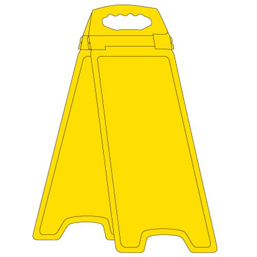 Brady Deluxe Floor Stand - Blank Yellow Deluxe Floor Stand, H670mm x W280mm x D50mm, Polyethylene, Yellow