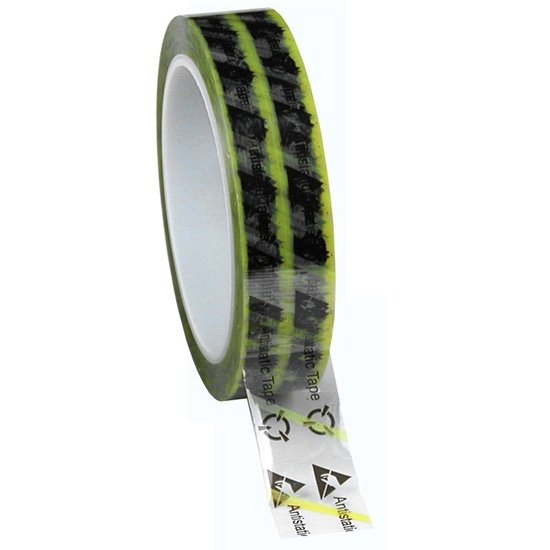 Desco Tape Wescorp Clear Esd Yellow Stripe24MMx65.8Mx76.2MM Core