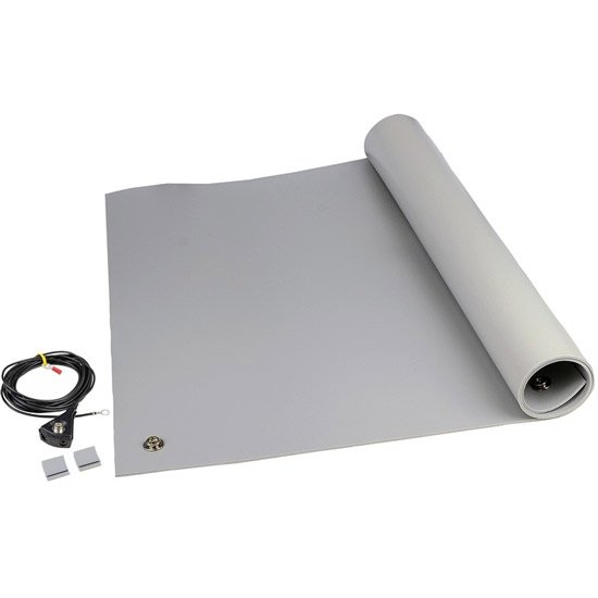 Desco Worksurface Mat Grey W/Cord 3.5MM X 610MM X 1219MM