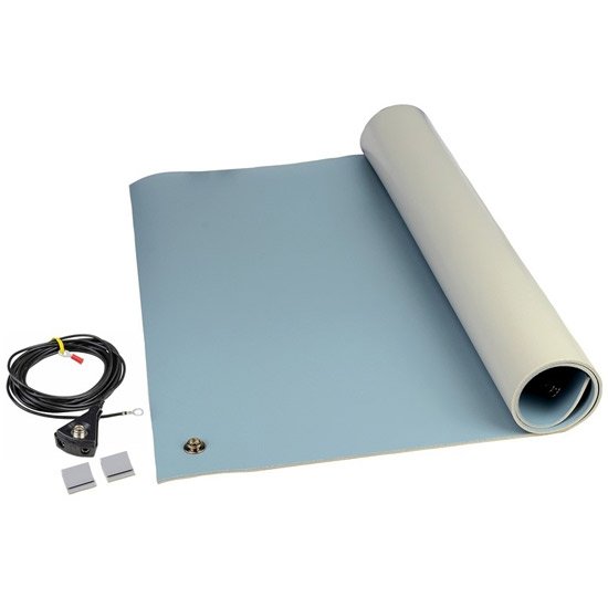 Desco Worksurface Mat Blue W/Cord 3.5MM X 610MM X 1219MM