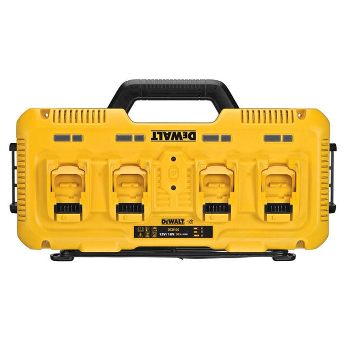 Dewalt 10.8V - 18V XR Li-Ion Multi Voltage Battery 4 Port Fast Charger (8A Charge Rate)  DCB104-XE