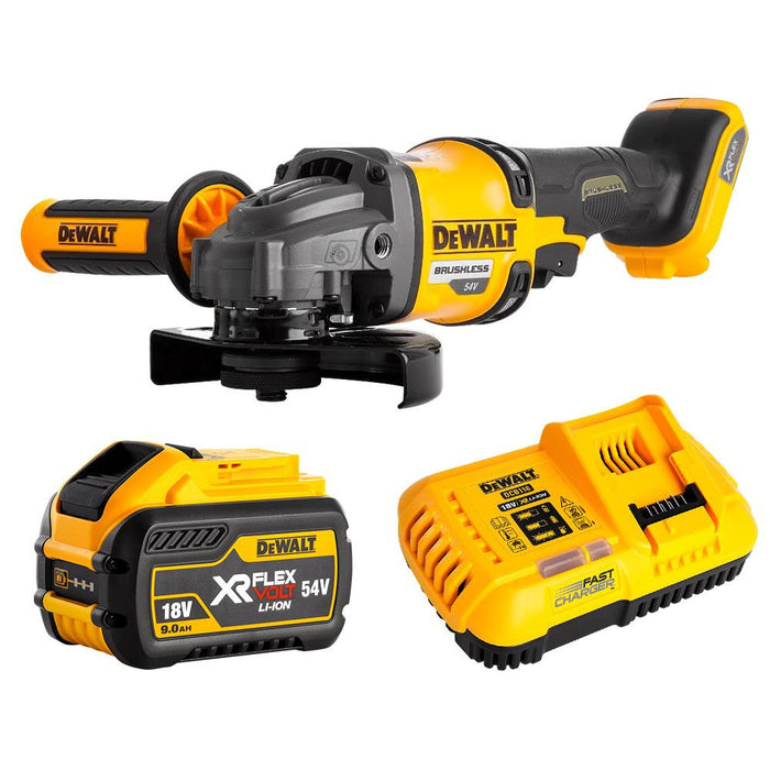 Dewalt 54V XR Flexvolt Brushless 125mm Angle Grinder - 9.0Ah Kit