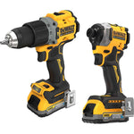 Dewalt 18V XR Brushless Compact Drill 2 Piece Combo Kit - Powerstack DEWDCK2050E2T-XE