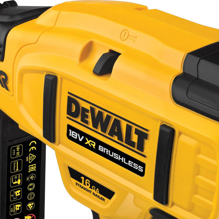 Dewalt 18V XR Brushless Straight 16GA Finish Nailer - Tool Only