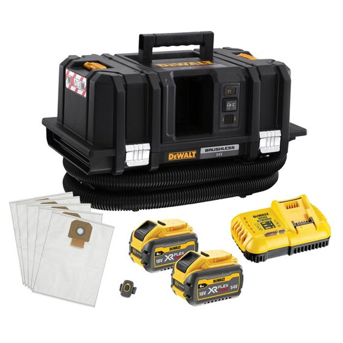 Dewalt 54V XR FLEXVOLT M Class Dust Extractor Kit DCV586MT2-XE