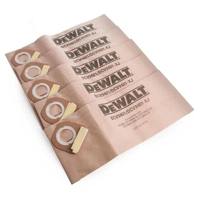 Dewalt Paper Bags x 5 Replacement for DCV586M