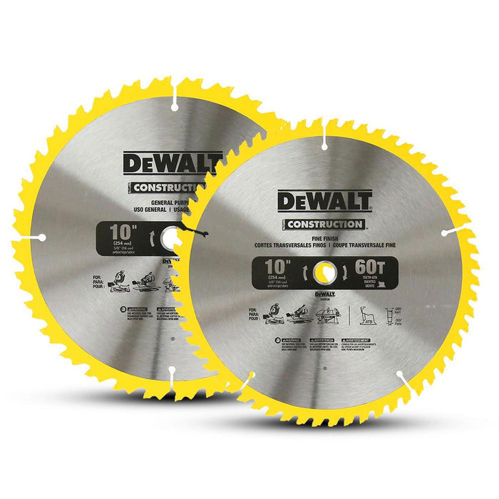 Dewalt Saw Blade Construction Combo Pack 254mm x 32/60T (16mm)