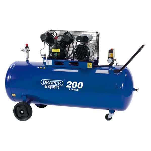 Draper Tools Expert 200L V-Twin Belt-Drive Air Compressor (2.2kW)