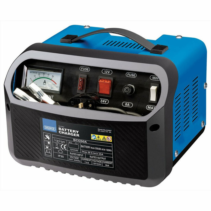 Draper Tools 12/24V 120-350A Battery Charger