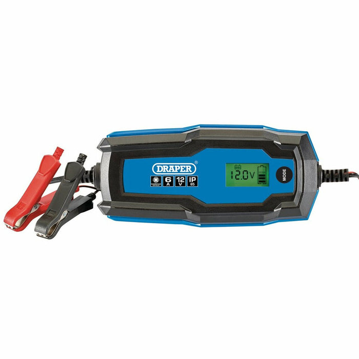 Draper Tools 6/12V Smart Charger & Battery Maintainer, 6A